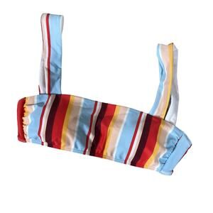 Hollister Swim Colorful Striped Bandeau Bikini Top - Size XS - Removable Padding